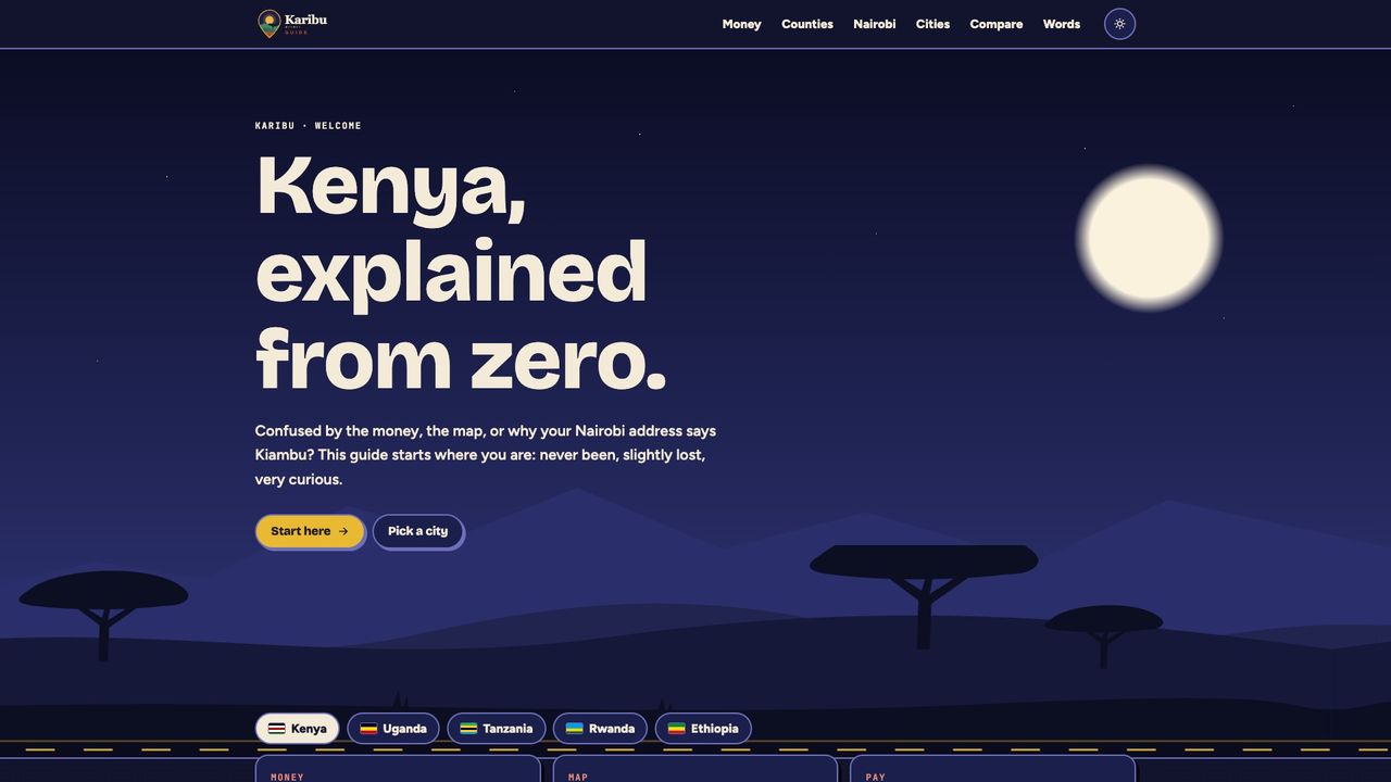 Karibu Guide, built by Shakiran-Nannyombi